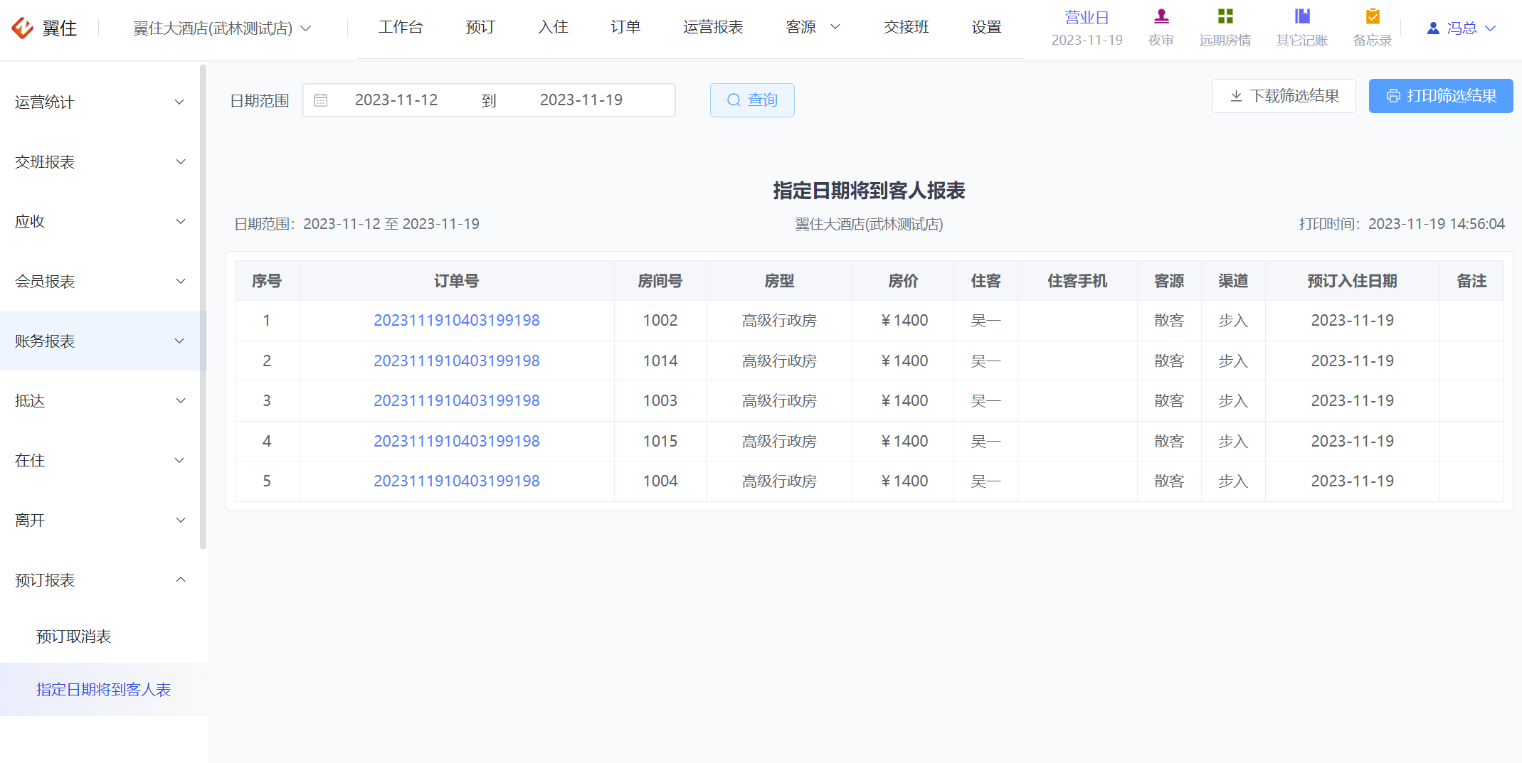 翼住PMS